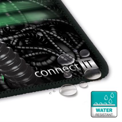 CONNECT IT CMP-1110-LG - Tappetino per tastiera e mouse 88,6x24,5 cm nero/verde