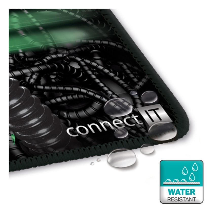 CONNECT IT CMP-1110-LG - Tappetino per tastiera e mouse 88,6x24,5 cm nero/verde