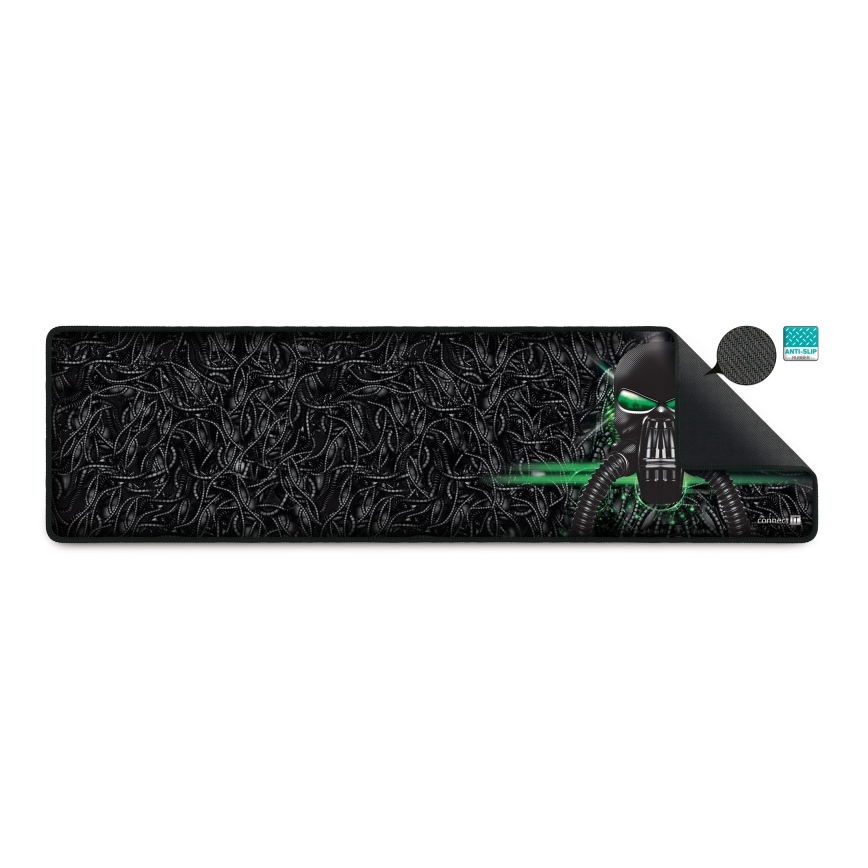 CONNECT IT CMP-1110-LG - Tappetino per tastiera e mouse 88,6x24,5 cm nero/verde