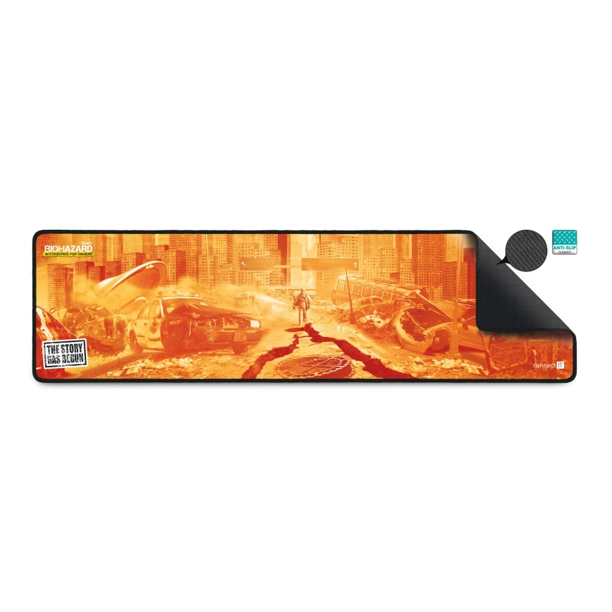 CONNECT IT CMP-1140-LG - Tappetino per tastiera e mouse 88,6x24,5 cm arancione