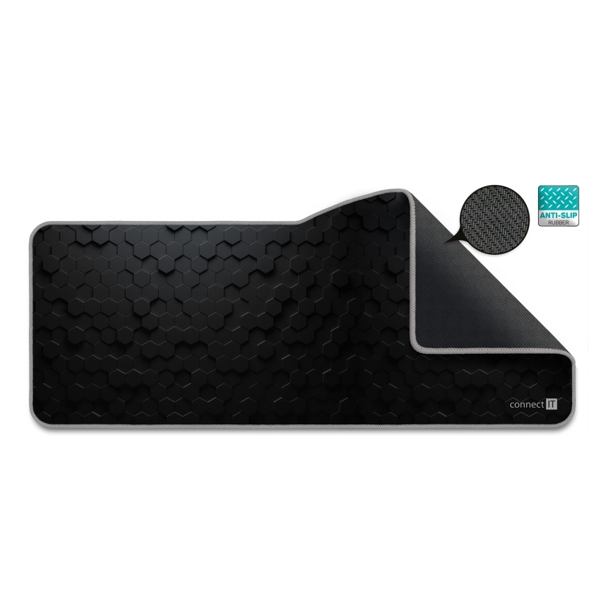 CONNECT IT CMP-2000-XL - Tappetino per tastiera e topo 79,5x34,5 cm nero