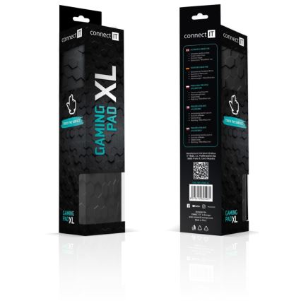 CONNECT IT CMP-2000-XL - Tappetino per tastiera e topo 79,5x34,5 cm nero