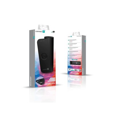 CONNECT IT CMP-2500-LG - Tappetino per tastiera e topo con Qi ricarica wireless 80x30 cm nero