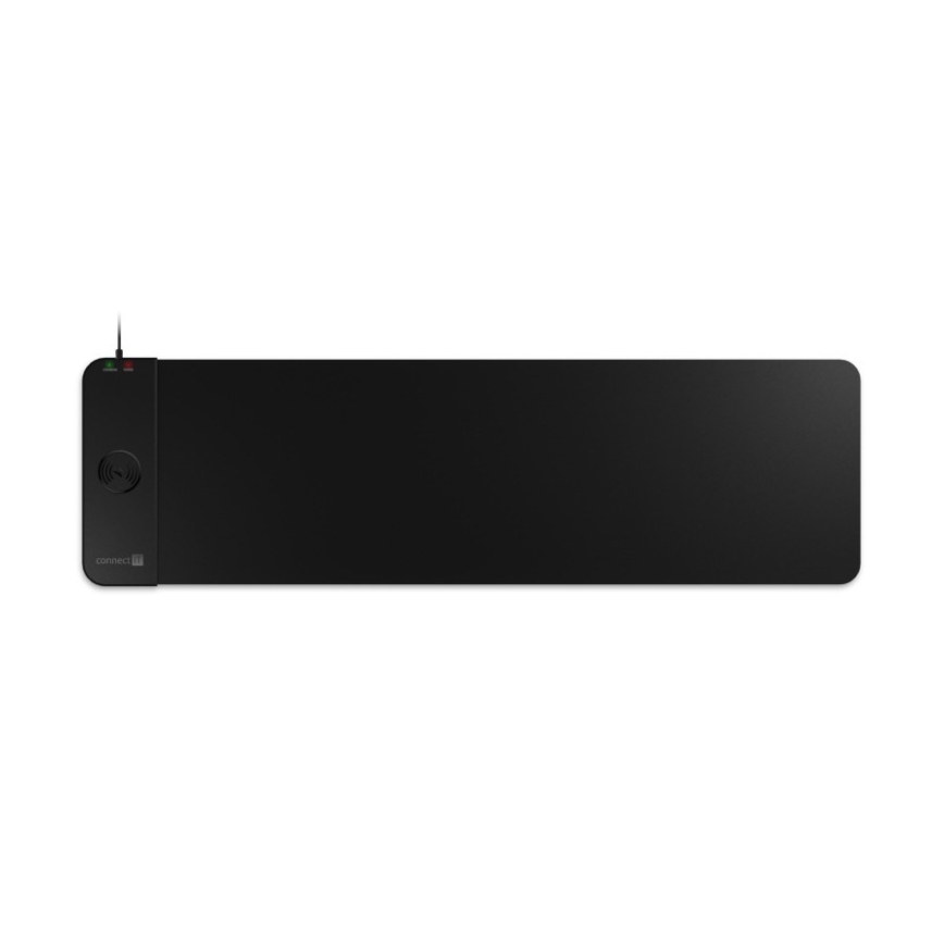 CONNECT IT CMP-2500-LG - Tappetino per tastiera e topo con Qi ricarica wireless 80x30 cm nero