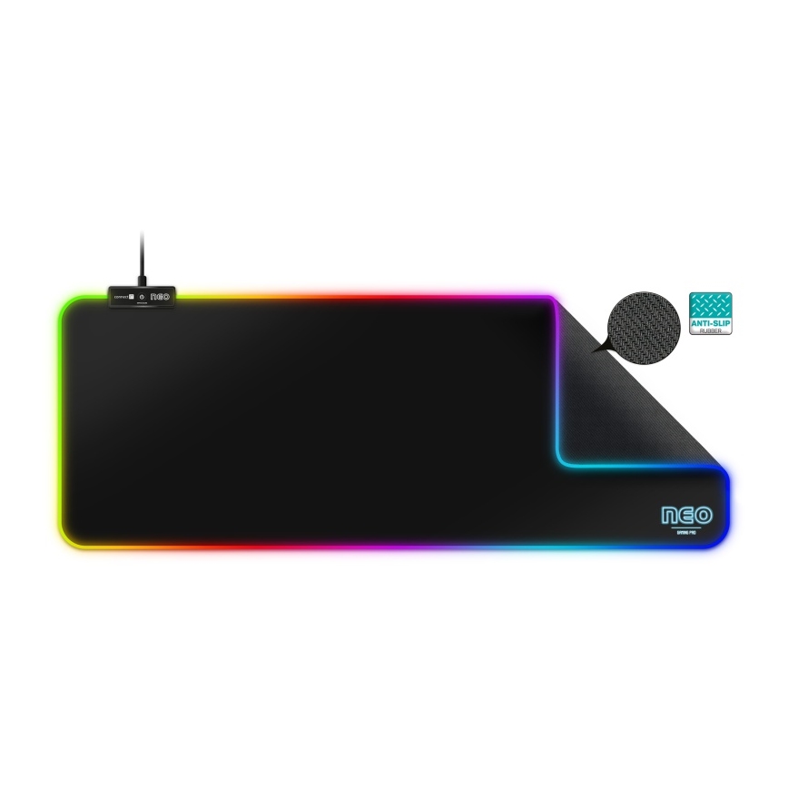 CONNECT IT CMP-3100-LG - LED RGB Tastiera e tappetino per mouse da gioco 80x30 cm nero