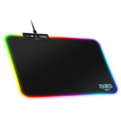 CONNECT IT CMP-3100-SM - Tapis de souris de jeu LED RGB 32x24,5 cm noir