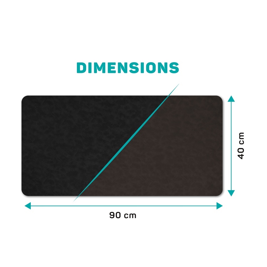 CONNECT IT CMP-4030-LG - Tappetino reversibile per tastiera e mouse 90x40 cm nero/marrone