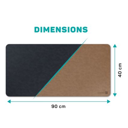 CONNECT IT CMP-4040-LG - Tappetino reversibile per tastiera e mouse 90x40 cm blu/marrone
