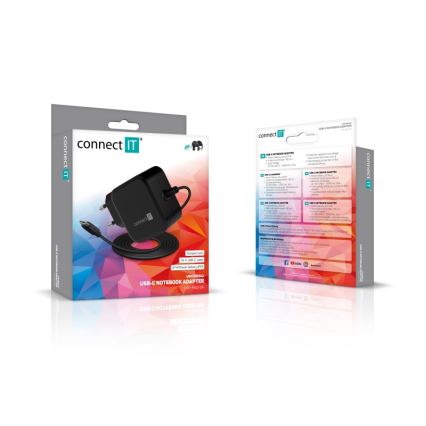 CONNECT IT CNP-1660-BK - Adaptateur secteur universel USB-C 67W pour ordinateurs portables