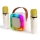 CONNECT IT CSP-1010-BG - LED RGB-Lautsprecher mit 2 kabellosen Mikrofonen, 5W/1200 mAh + 2x 400 mAh, creme/gold
