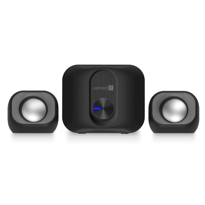 CONNECT IT CSP-2100-BK - LED Lautsprecher-Set mit Subwoofer 11W/5V schwarz
