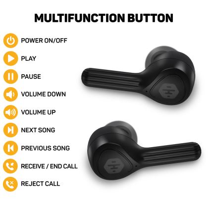 CONNECT IT HEP-5300-BK - Auricolari wireless con microfono 300 mAh nero