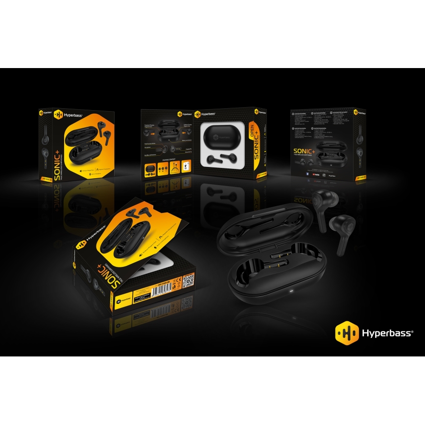 CONNECT IT HEP-5300-BK - Auricolari wireless con microfono 300 mAh nero