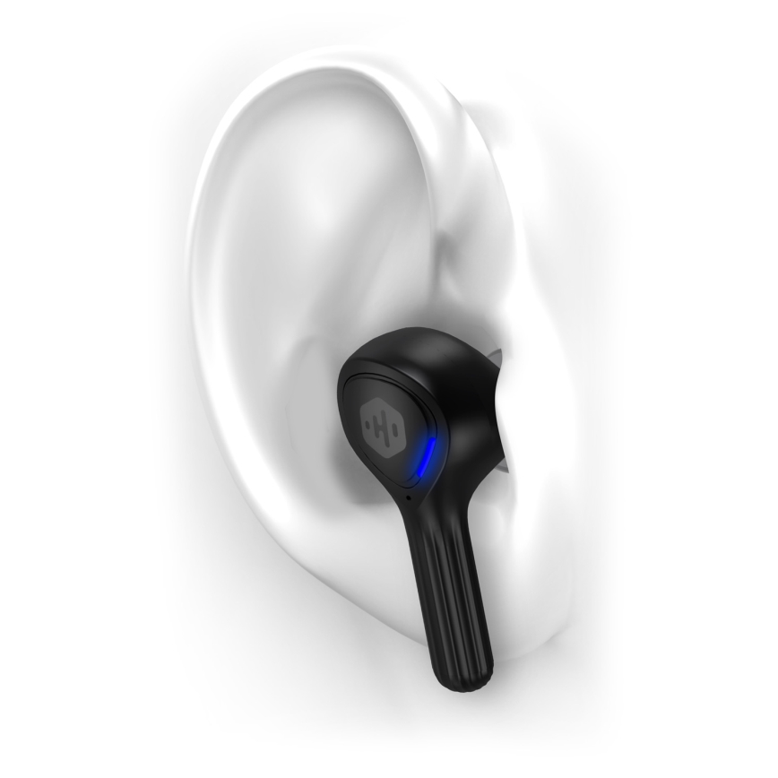 CONNECT IT HEP-5300-BK - Kabellos earphones mit Mikrofon 300 mAh schwarz