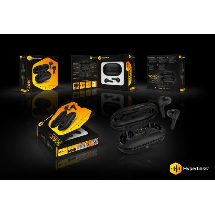 CONNECT IT HEP-5300-BK - Kabellos earphones mit Mikrofon 300 mAh schwarz