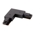 Connecteur pour luminaires dans un système en rail monophasé type L + alimentation noire