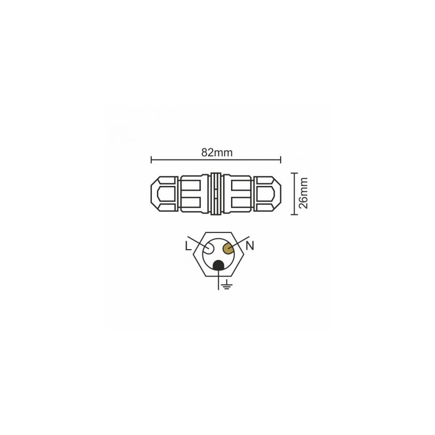 Connettore di collegamento C20A/WP/3x1,5/2