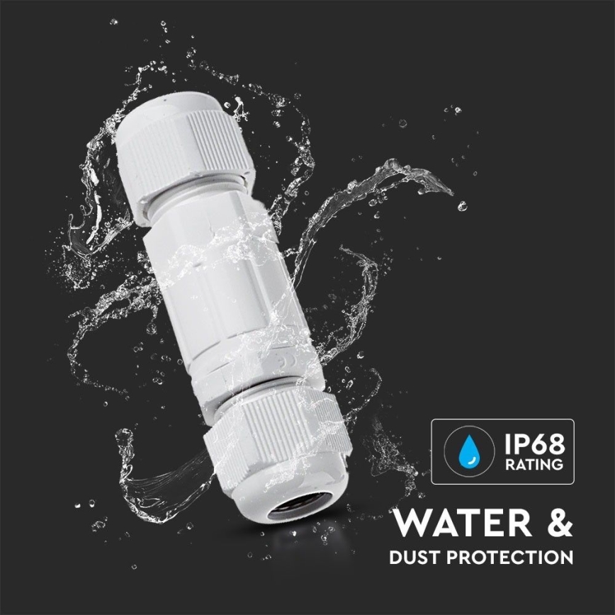 Connettore impermeabile IP68 bianco