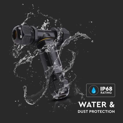 Connettore impermeabile IP68 nero