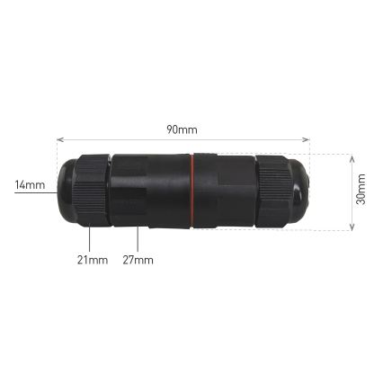 Connettore per cavi CWL 250V/16A IP68 3x2,5 mm²