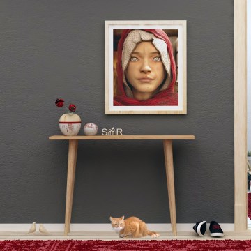 Console DESIDERO 74x100 cm marron