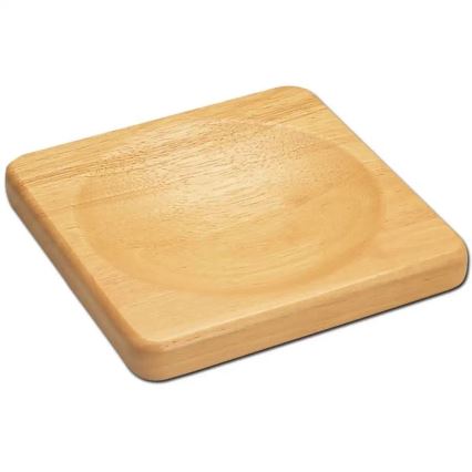 Continenta C3126 - Planche à découper de cuisine pour couteau cradle 22,5x22,5 cm figue caoutchouc