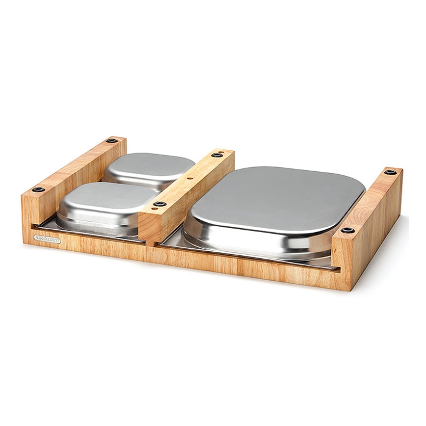 Continenta C4028 - SET 1x Tagliere da cucina 50 x 32,5 cm + 3x ciotole in gomma fig