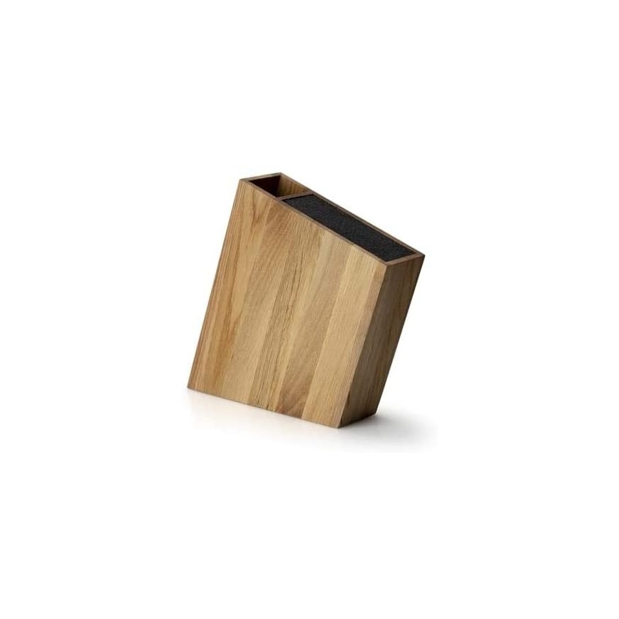 Continenta C4151 - Porte-couteaux avec insert flexible et compartiment 31x8x24,5 cm chêne