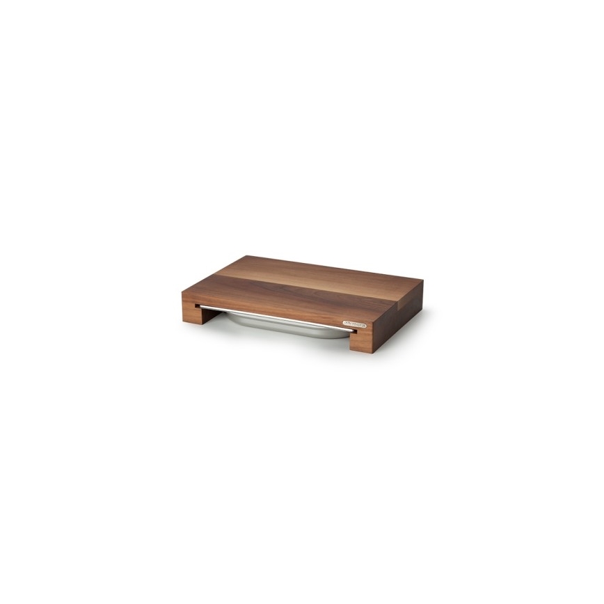 Continenta C4210 - Tagliere da cucina con ciotola in noce 39 x 27 cm