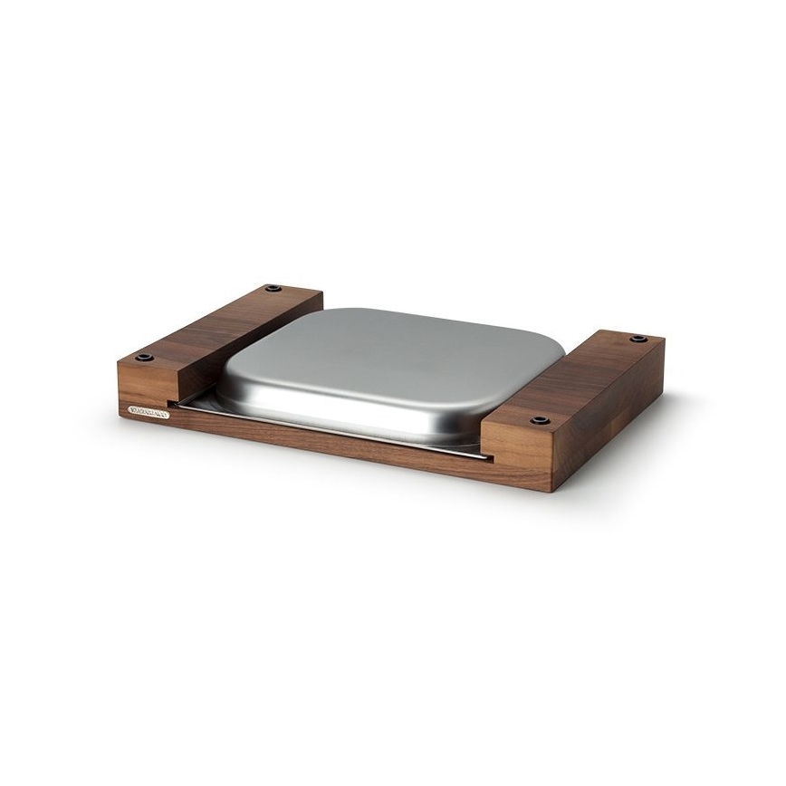 Continenta C4211 - Tagliere da cucina con ciotola in noce 48x32,5cm