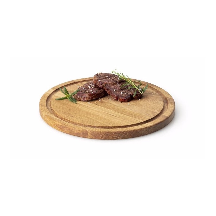 Continente C4105 - Tagliere per servire bistecche d. Rovere 28 cm
