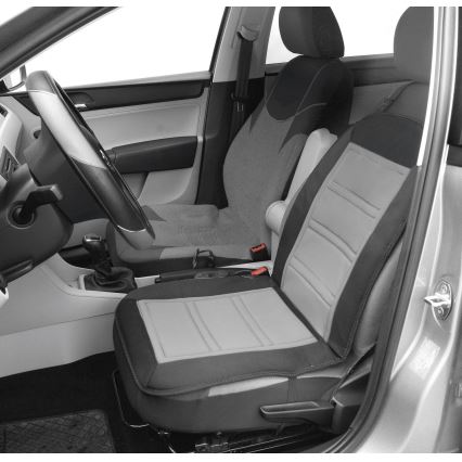 Coprisedile riscaldato con termostato 12V nero/grigio