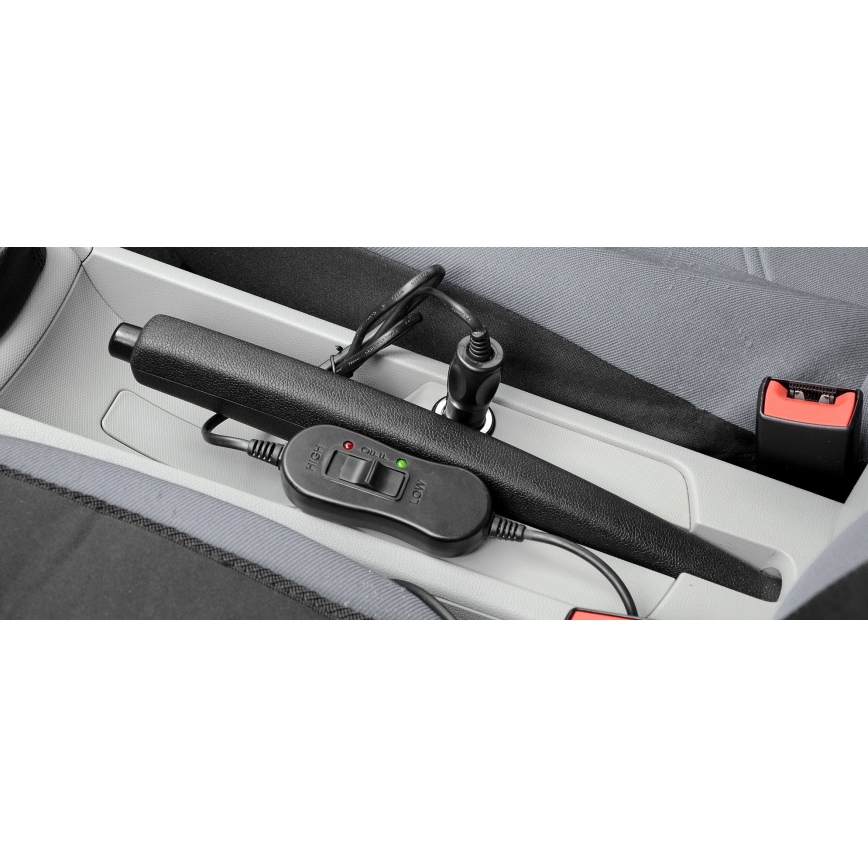 Coprisedile riscaldato con termostato 12V nero/grigio