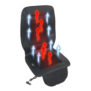 Coprisedile riscaldato con ventilazione 18W/12V nero