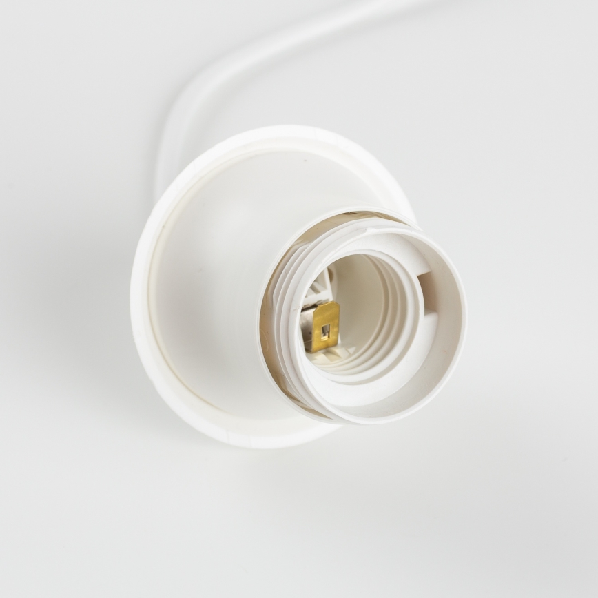 Cordon d'alimentation EDI, 1 douille E27, 60 W/230 V, 90 cm, blanc