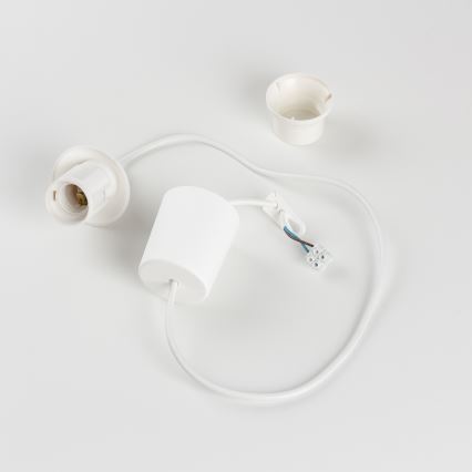 Cordon d'alimentation EDI, 1 douille E27, 60 W/230 V, 90 cm, blanc