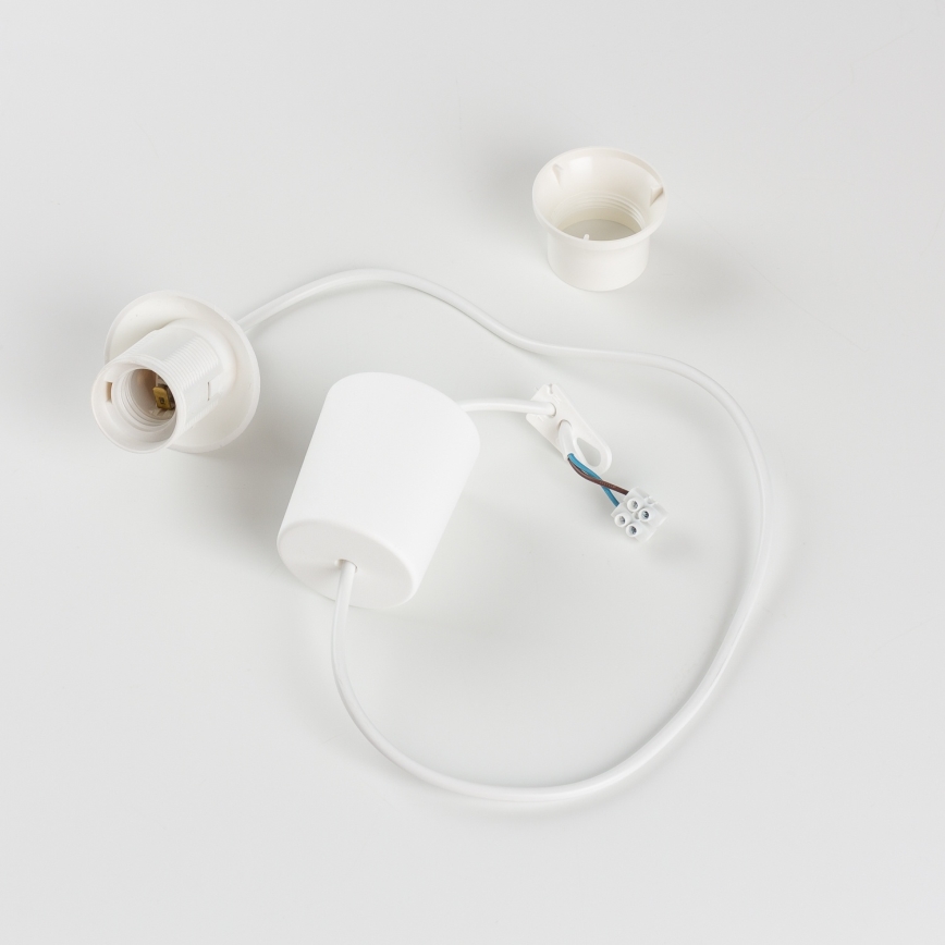 Cordon d'alimentation EDI, 1 douille E27, 60 W/230 V, 90 cm, blanc