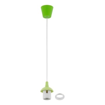 Cordon d'alimentation EDI avec douille 1x E27, 60W/230V, longueur 90 cm, vert