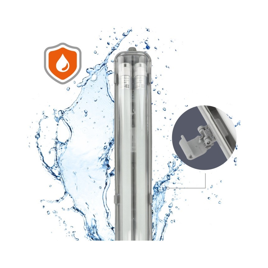 Corpo illuminante tecnico LED per tubi T8 2xG13/18W/230V 4000K IP65 127 cm