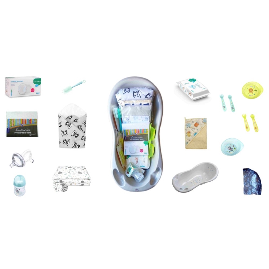 COSING - Kit di avvio da 16 pezzi per neonati, grigio