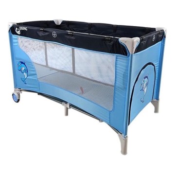 COSING - Lettino da viaggio regolabile ADAM Dolphin Blue