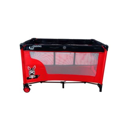 COSING - Reisebett mit verstellbarer Liegeposition ADAM Zebra Rot
