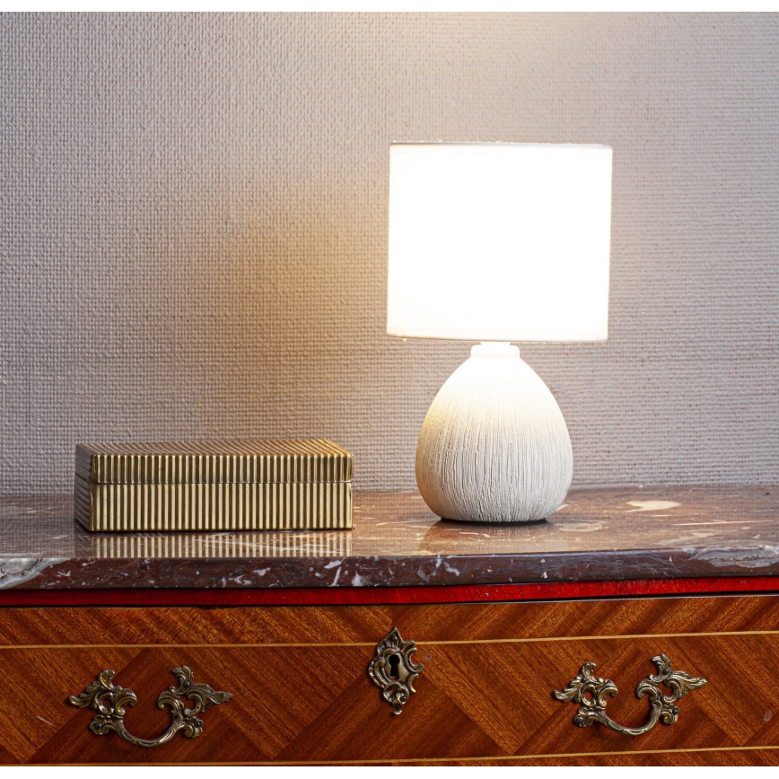 Cottex - Lampada da tavolo MADISON 1xE14/8W/230V colore crema