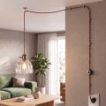 Cottex - Lampada a sospensione con cavo da collegare alla presa NORA 1xE14/5W/230V, trasparente