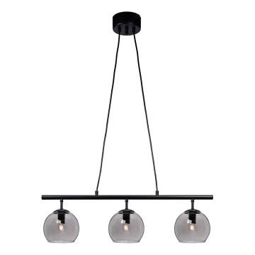 Cottex - Lampadario a sospensione con cavo CAPELLA 3xE14/40W/230V fumé/nero