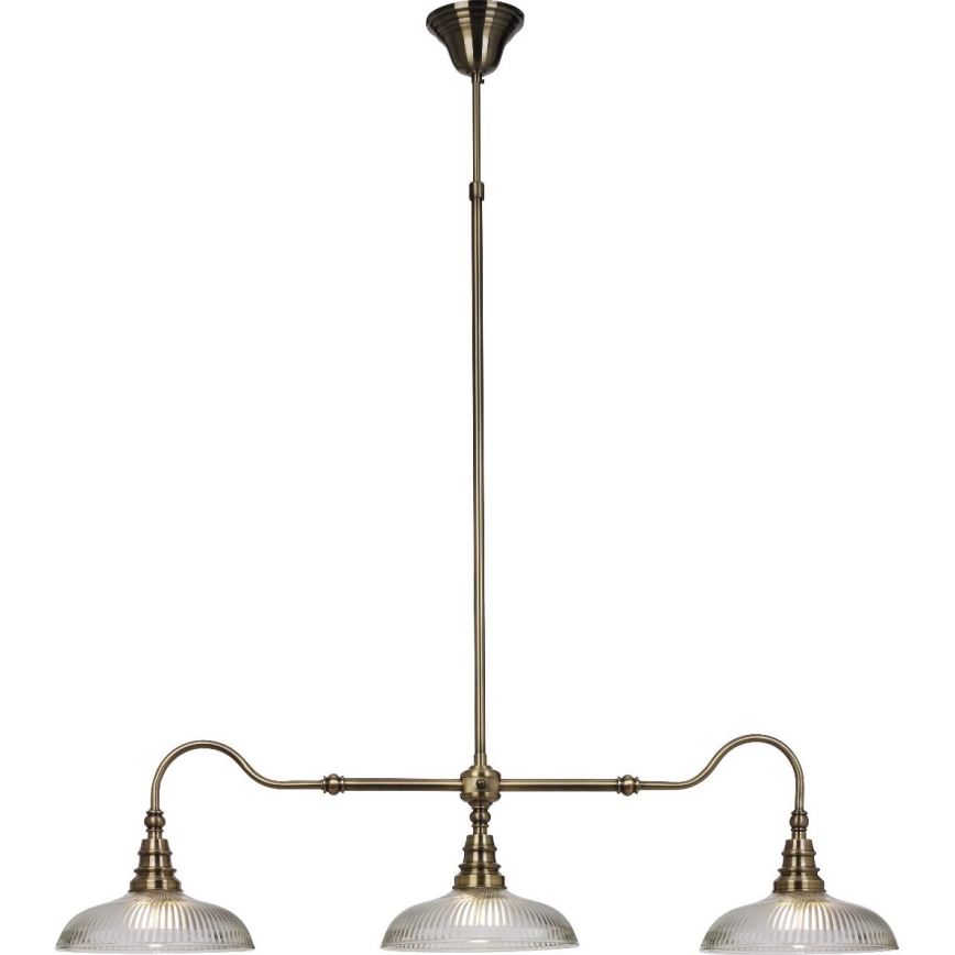 Cottex - Lampadario con asta SNOOKER 3xE27/60W/230V