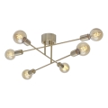 Cottex - Plafoniera da soffitto BATON 6xE27/60W/230V in ottone