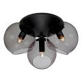 Cottex - Plafonnier CAPELLA 3xE14/40W/230V Ø 37 cm fumé/noir