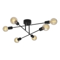 Cottex - Plafonnier monté en surface BATON 6xE27/60W/230V noir