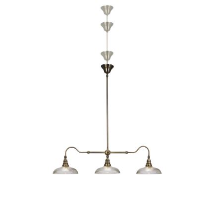 Cottex - Lampadario con asta SNOOKER 3xE27/60W/230V